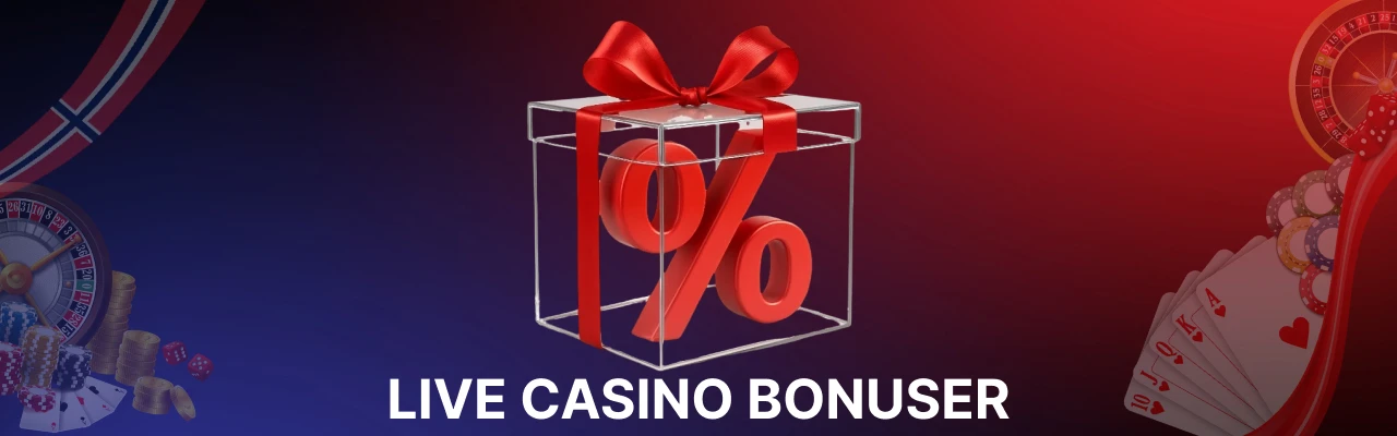 Norske live casino bonuser