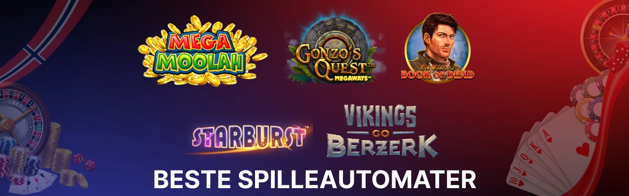 Online beste spilleautomater i norske kasinoer