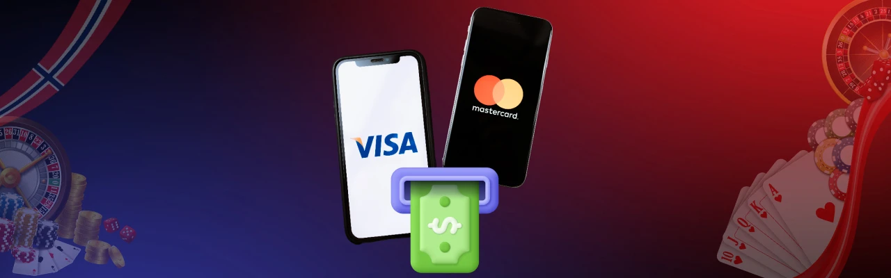Innskudds og uttaksmuligheter med visa og mastercard